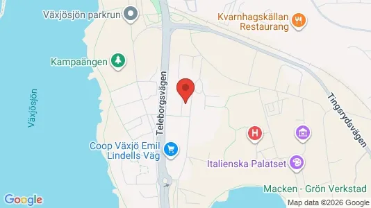 Apartments for rent i Växjö - kort over placeringen