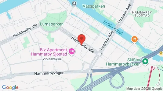 Apartments for rent i Hammarbyhamnen - kort over placeringen