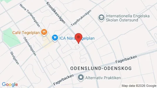 Apartments for rent i Östersund - kort over placeringen