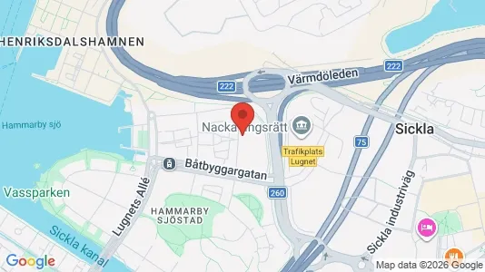 Apartments for rent i Hammarbyhamnen - kort over placeringen