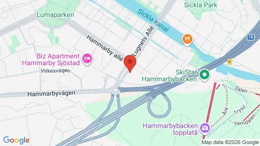 Apartments for rent i Hammarbyhamnen - kort over placeringen