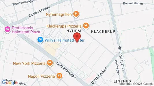 Apartments for rent i Halmstad - kort over placeringen