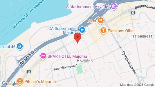 Apartments for rent i Majorna-Linné - kort over placeringen
