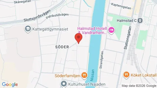 Apartments for rent i Halmstad - kort over placeringen