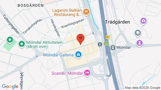 Apartments for rent i Mölndal - kort over placeringen