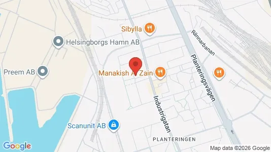 Apartments for rent i Helsingborg - kort over placeringen