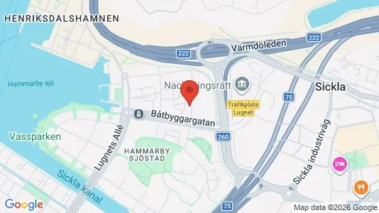 Apartments for rent i Hammarbyhamnen - kort over placeringen