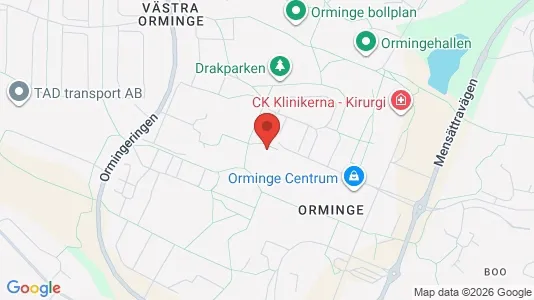 Apartments for rent i Nacka - kort over placeringen