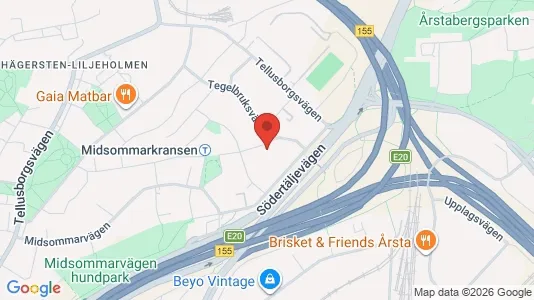 Apartments for rent i Stockholm South - kort over placeringen