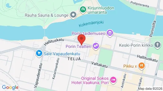 Apartments for rent i Pori - kort over placeringen