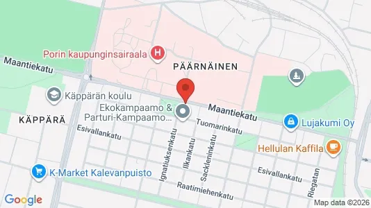 Apartments for rent i Pori - kort over placeringen