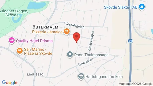 Apartments for rent i Skövde - kort over placeringen