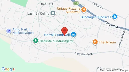 Apartments for rent i Sundsvall - kort over placeringen