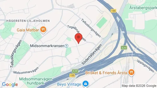 Apartments for rent i Stockholm South - kort over placeringen