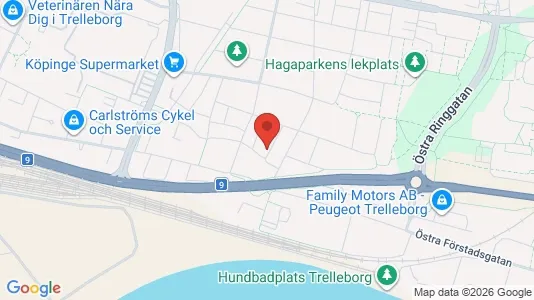 Apartments for rent i Trelleborg - kort over placeringen