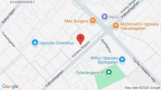 Apartments for rent i Uppsala - kort over placeringen