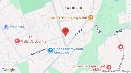 Apartments for rent i Linköping - kort over placeringen