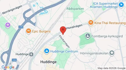 Apartments for rent i Huddinge - kort over placeringen