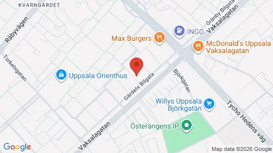 Apartments for rent i Uppsala - kort over placeringen