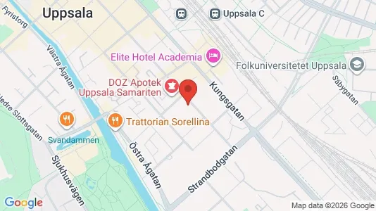 Apartments for rent i Uppsala - kort over placeringen