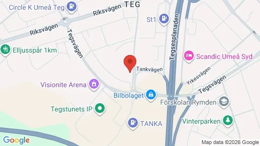 Apartments for rent i Umeå - kort over placeringen