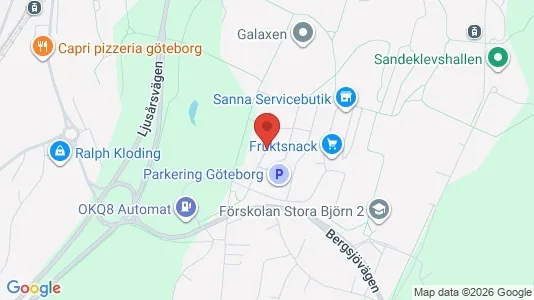 Apartments for rent i Gothenburg East - kort over placeringen