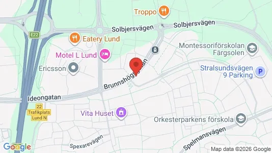 Apartments for rent i Lund - kort over placeringen