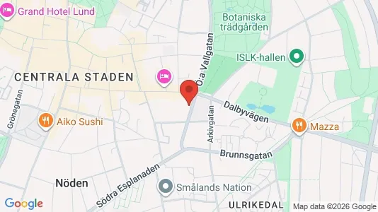 Apartments for rent i Lund - kort over placeringen