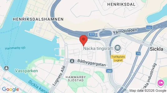 Apartments for rent i Hammarbyhamnen - kort over placeringen