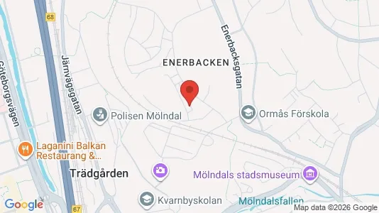 Apartments for rent i Mölndal - kort over placeringen