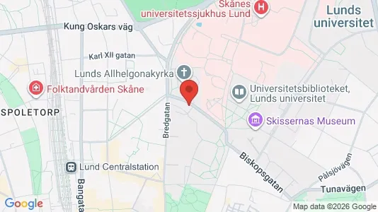 Apartments for rent i Lund - kort over placeringen