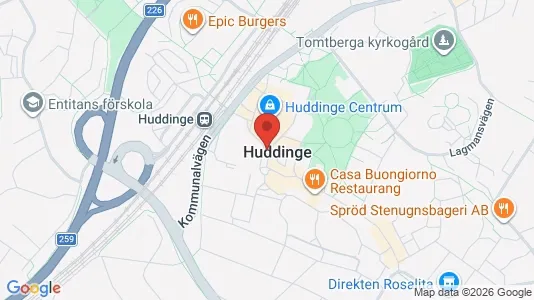 Apartments for rent i Huddinge - kort over placeringen
