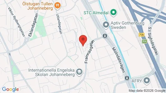 Apartments for rent i Johanneberg - kort over placeringen