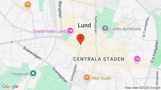 Apartments for rent i Lund - kort over placeringen