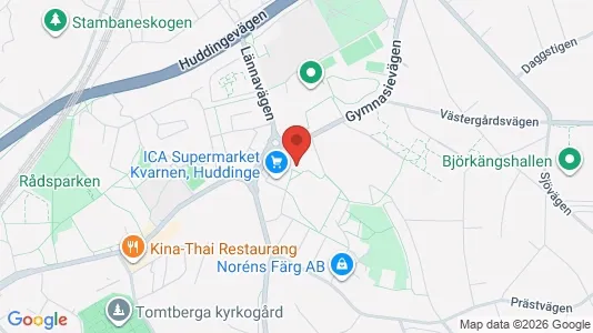 Apartments for rent i Huddinge - kort over placeringen