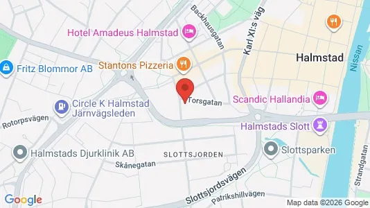 Apartments for rent i Halmstad - kort over placeringen