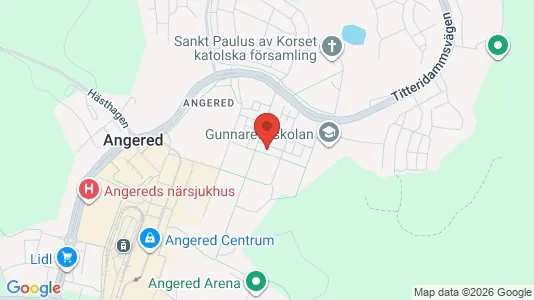 Apartments for rent i Angered - kort over placeringen