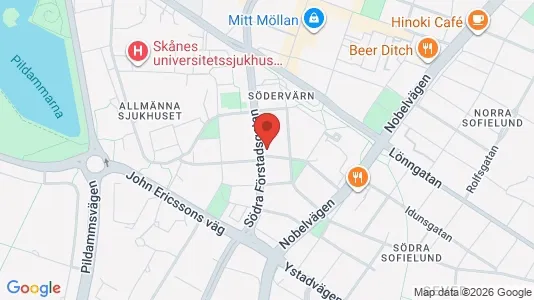 Apartments for rent i Malmö City - kort over placeringen