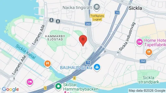 Apartments for rent i Hammarbyhamnen - kort over placeringen