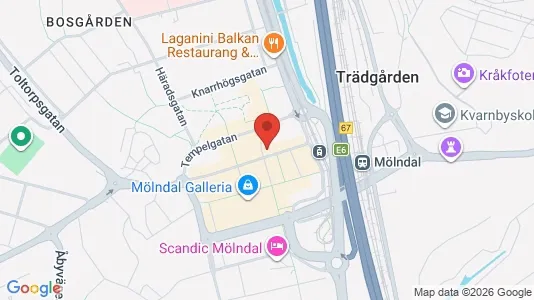 Apartments for rent i Mölndal - kort over placeringen