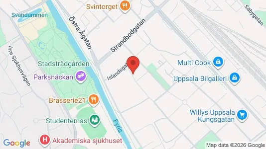 Apartments for rent i Uppsala - kort over placeringen