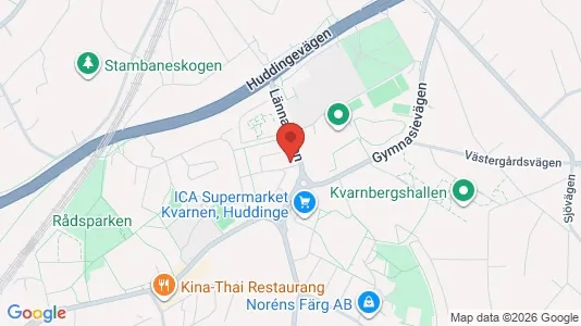 Apartments for rent i Huddinge - kort over placeringen