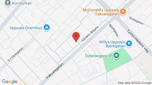 Apartments for rent i Uppsala - kort over placeringen