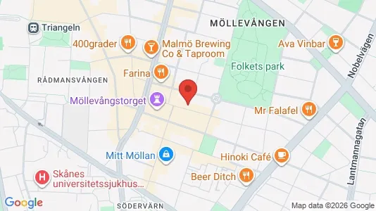 Apartments for rent i Malmö City - kort over placeringen