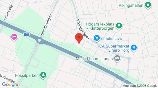 Apartments for rent i Lund - kort over placeringen