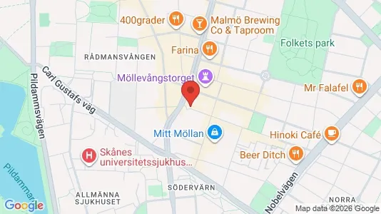Apartments for rent i Malmö City - kort over placeringen