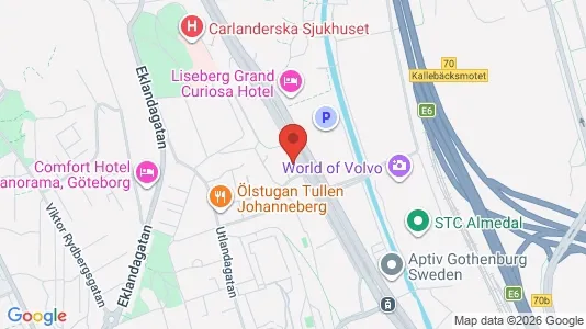 Apartments for rent i Johanneberg - kort over placeringen
