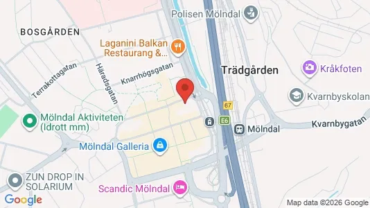 Apartments for rent i Mölndal - kort over placeringen