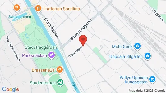 Apartments for rent i Uppsala - kort over placeringen