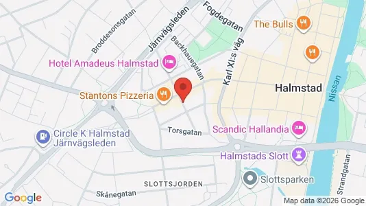 Apartments for rent i Halmstad - kort over placeringen